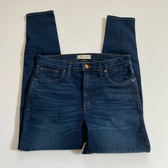 NEW Madewell 10” High Rise Skinny Dark Wash Jeans - Picture 2 of 8